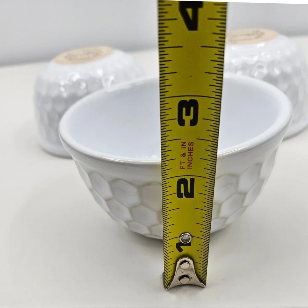 Primagera Portugal White Honeycomb Stoneware Dipping Bowls Set of 3